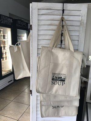 Traveling?  You can still purchase quarts of soup and transport home in an insulated market bag.