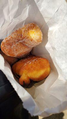 Coconut donut and twisted chocolate donut