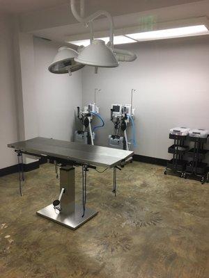 The surgery room. All new equipment.