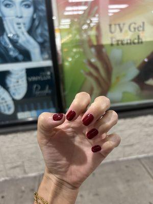 Dark red nails for Fall :)