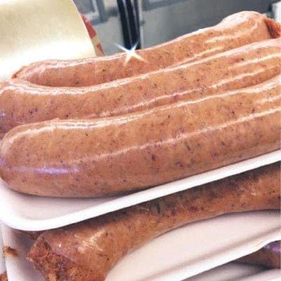 Homemade sausages and boudin