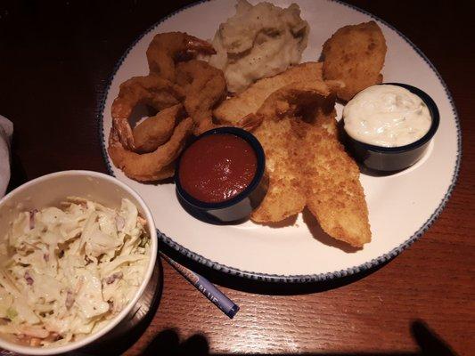 Shrimp and whitefish plate