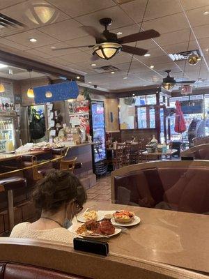 View of the comfy booths