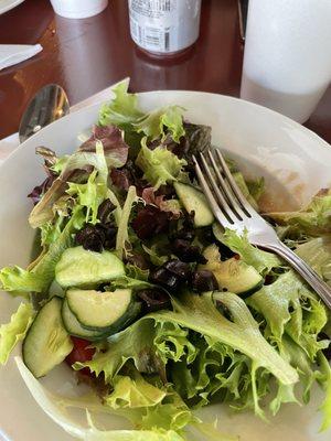 All you can eat soup and salad bar REAL greens!