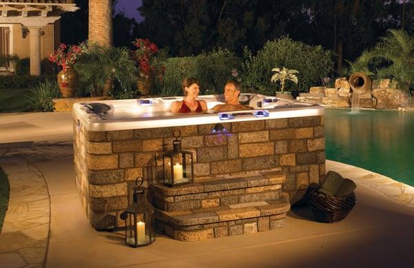 Caldera Spa with Stone Scape