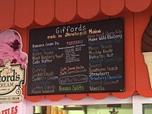 Giffords of Maine hard serve ice cream flavors