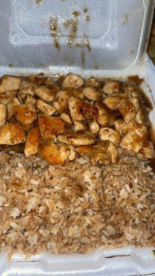 Hibachi chicken with fried rice