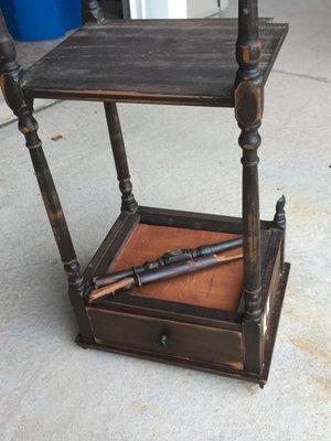 broken antique table