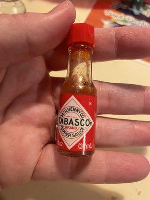 Mini Tabasco incl with raw oyster order