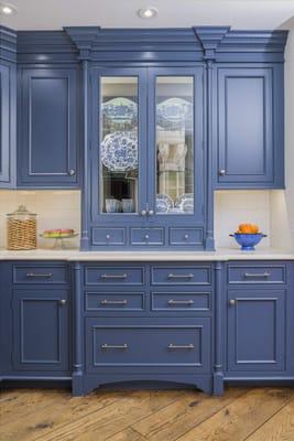 Blue English Country Kitchen in our showroom