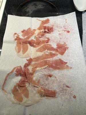 prosciutto cut way too thin