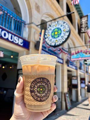 Iced soy latte