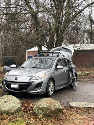 Tinted car, preparing for x-country road trip