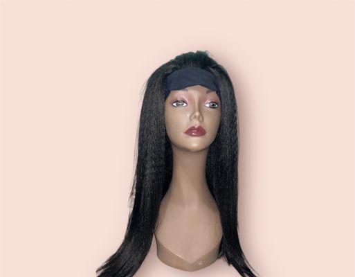 Yaki kinky straight wig (human hair blend)