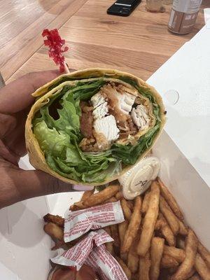 Buffalo chicken wrap