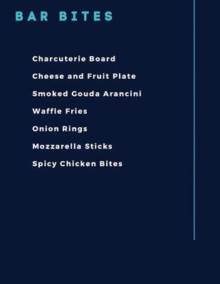 Bar bites menu