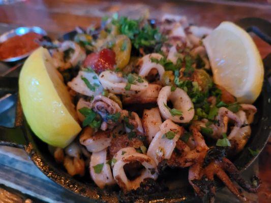 Grilled calamari was so salty.