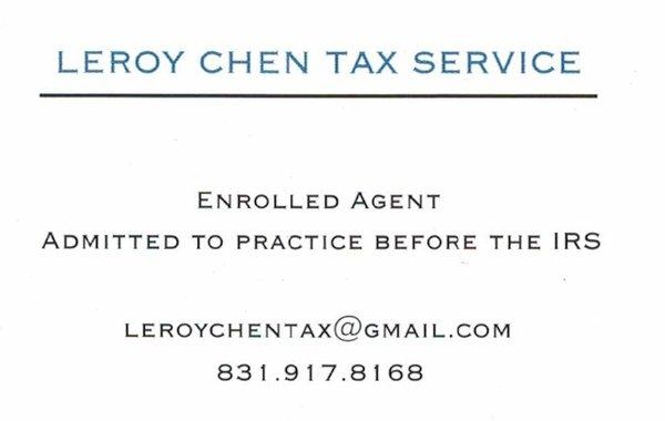 Leroy is an IRS Enrolled Agent.