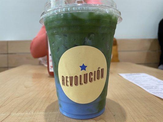 Matcha blue magik drink