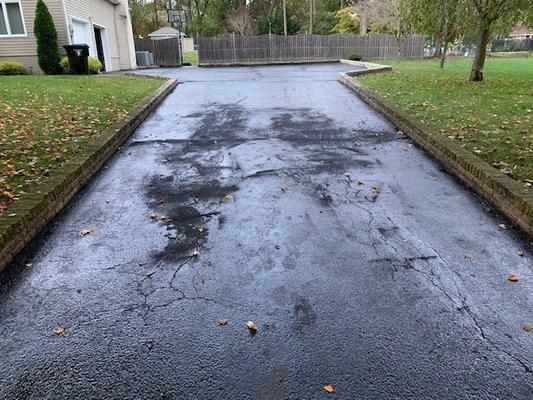 Sloppy seal coating that washes away in the rain several days later