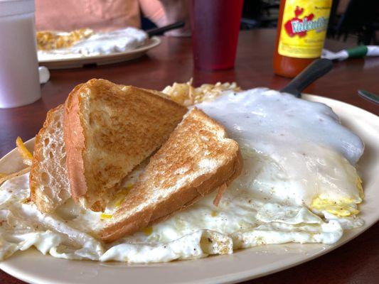 Two orders of chicken fried steak