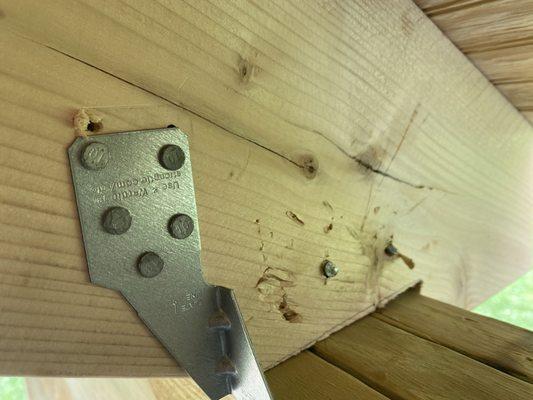 None of this was to be covered in siding-I was promised a beautiful natural wood porch with open ceiling