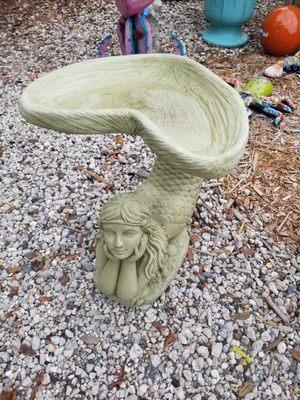 Mermaid birdbath