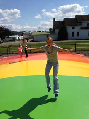 Jumping pillow is open on weekends in the fall.