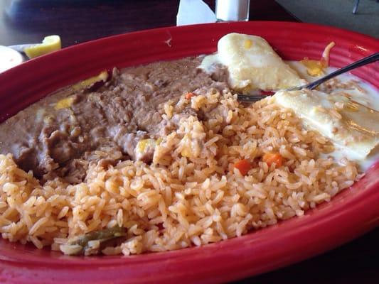 Child's enchilada plate. Very large portion.