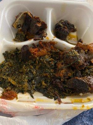 11. Fufu 13. Pounded Yam or plantain fufu with Egusi soup and choice of meat