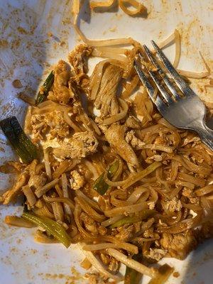 Dried pork meat  pad Thai , supposed to be chicken.