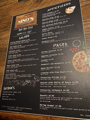 Menu 1/26/23