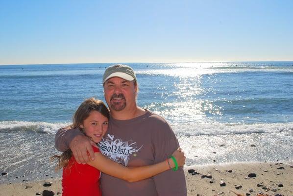 Dave and Allie in front of Dana Point Beach House