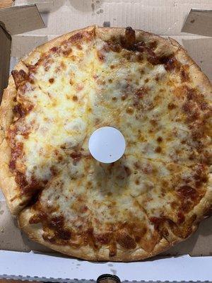 Medium pizza with extra cheese, pretty good but a little pricey