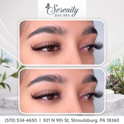 "Enhance your natural allure with breathtaking eyelash extensions from Serenity Day Spa. Let your eyes do the talking!"  #AlluringLashe