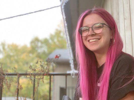 Pink hair she blessed me with!