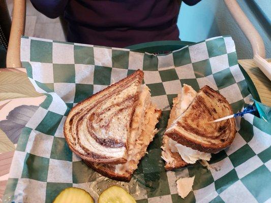 Turkey Reuben. My mom liked it and said the bread was good.