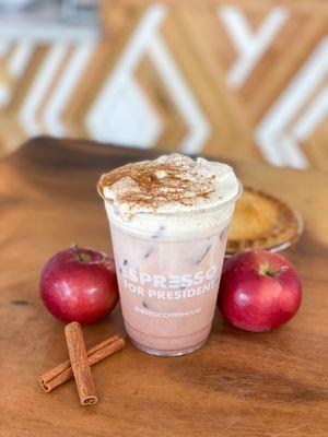 Apple Pie Chai with Sweet Caramel Cold Foam