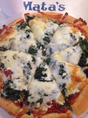 Limited time only Spinach Greek Pizza.