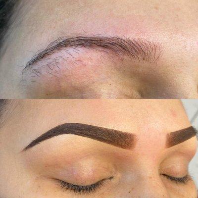 We offer Eyebrows wax and makeup services