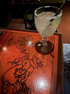 House margarita - the tables have different designs and art