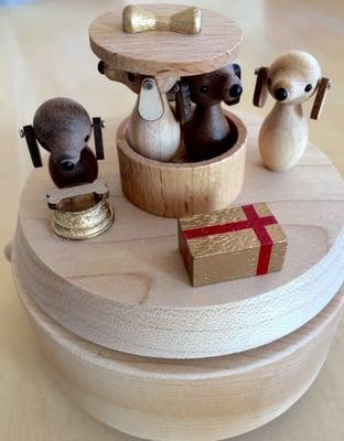 I love their handmade wooden music boxes so much - I was lucky enough to get one for my birthday :) It plays 'The Magic Flute' by Mozart