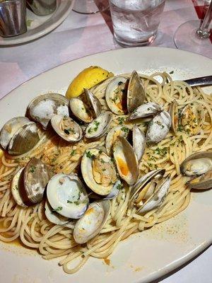 Clams over Pasta