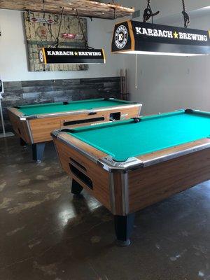 2 pool tables