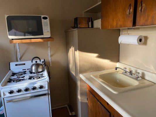 Stove and fridge