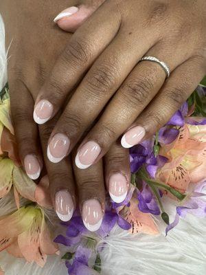 Dipping powder French nails