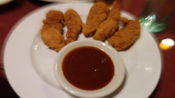 Chicken strips with Bbq sauce