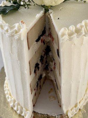 Sliced cake