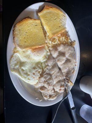 Country Fried Steak and Eggs