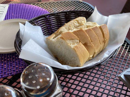 Complimentary baked bread